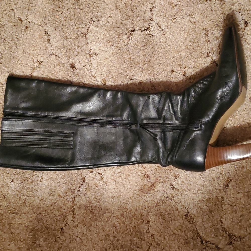 Black knee high boots